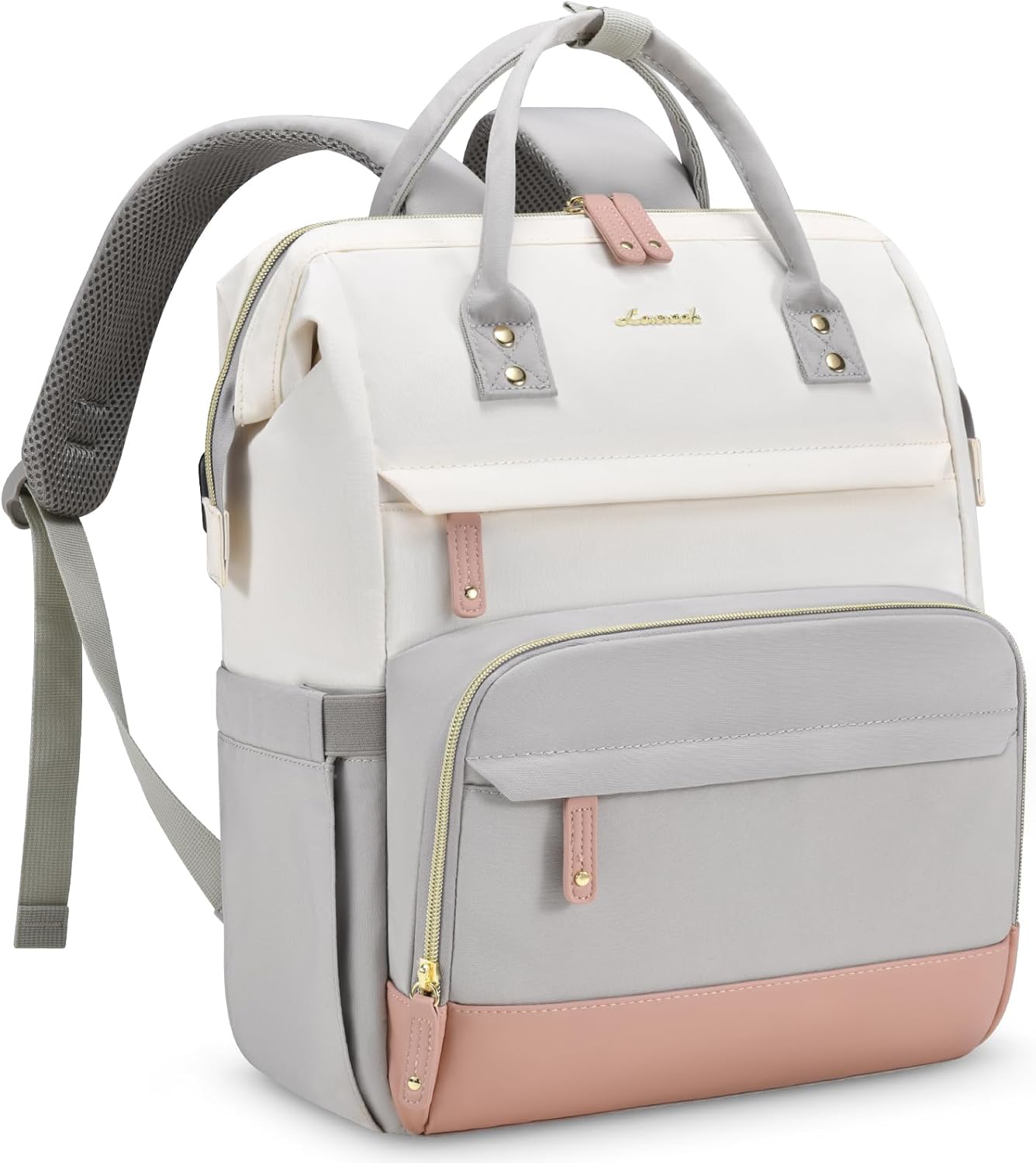 LOVEVOOK Laptop Backpack for Women, 15.6 Inch Work Business Backpacks Purse with USB Port, Large Capacity Nurse Bag College Bookbag for School, Waterproof Casual Daypack for Travel