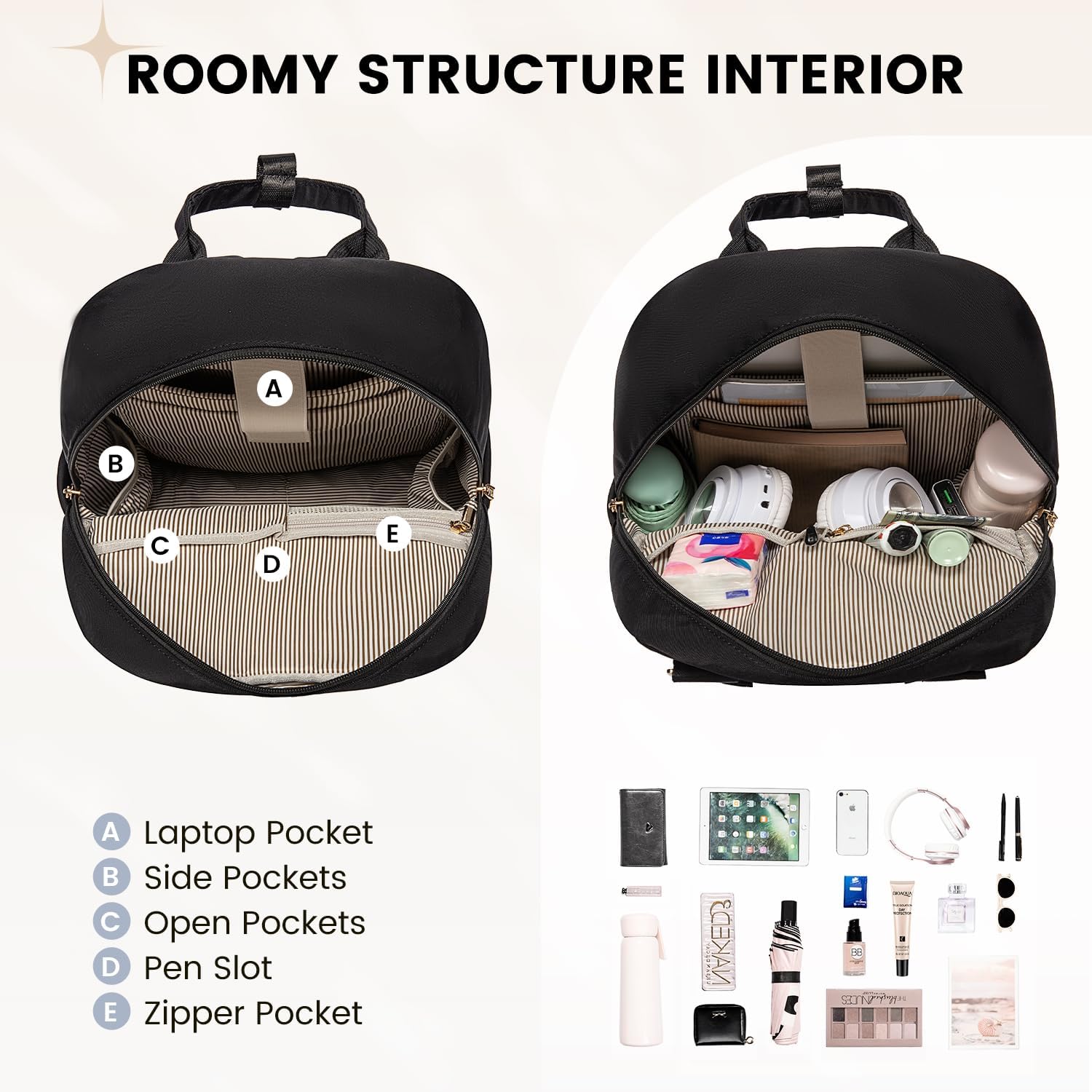 LOVEVOOK Mini Backpack for Women Stylish Waterproof Backpack Purse with USB Port, Cute Bookbag for College School Travel