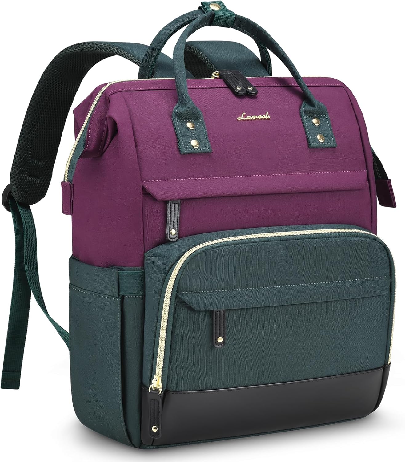 LOVEVOOK Laptop Backpack for Women, 15.6 Inch Work Business Backpacks Purse with USB Port, Large Capacity Nurse Bag College Bookbag for School, Waterproof Casual Daypack for Travel
