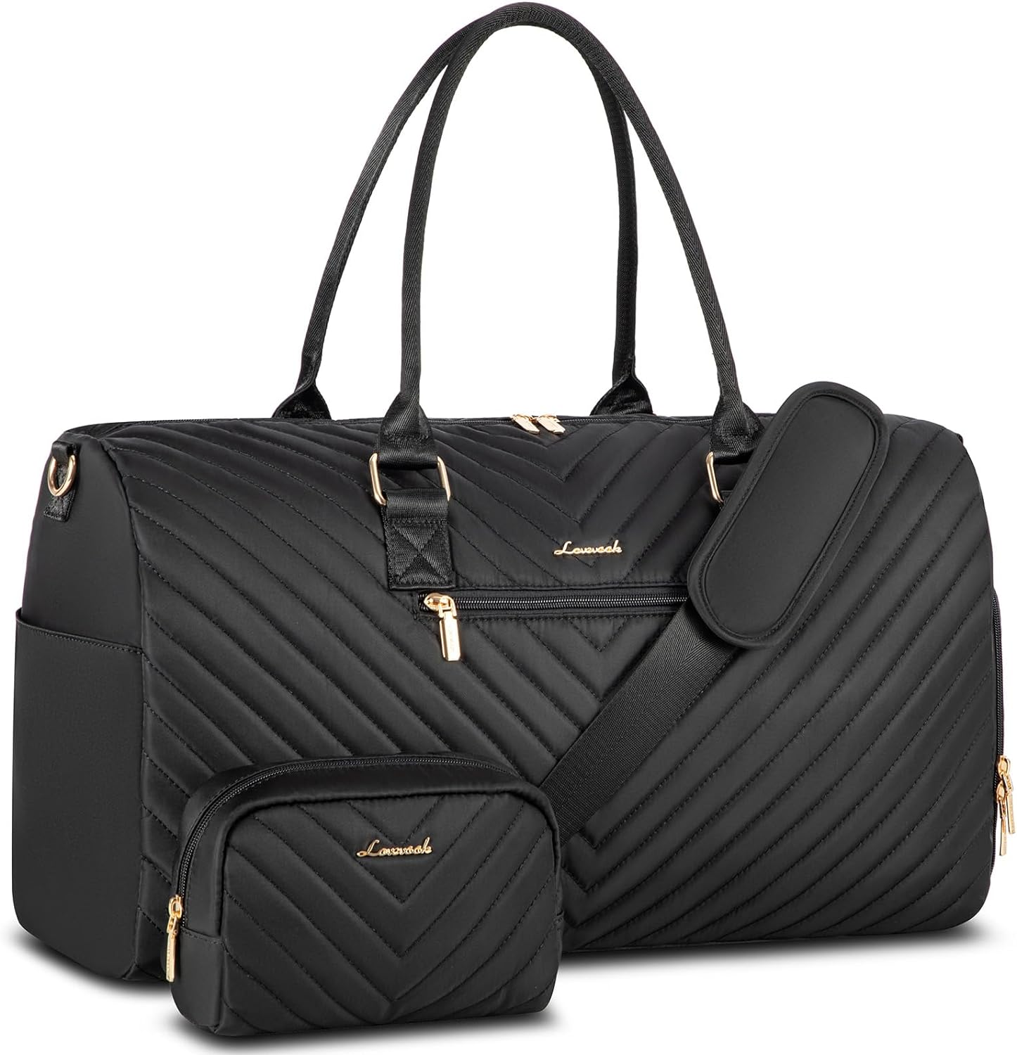 LOVEVOOK Travel Duffle Bag, Weekender Bag for Women with Toiletry Bag, Carry on Overnight Bag with Shoe Compartment, Gym Duffel Bag with Wet Pocket, Mommy Hospital Bags for Labor and Delivery