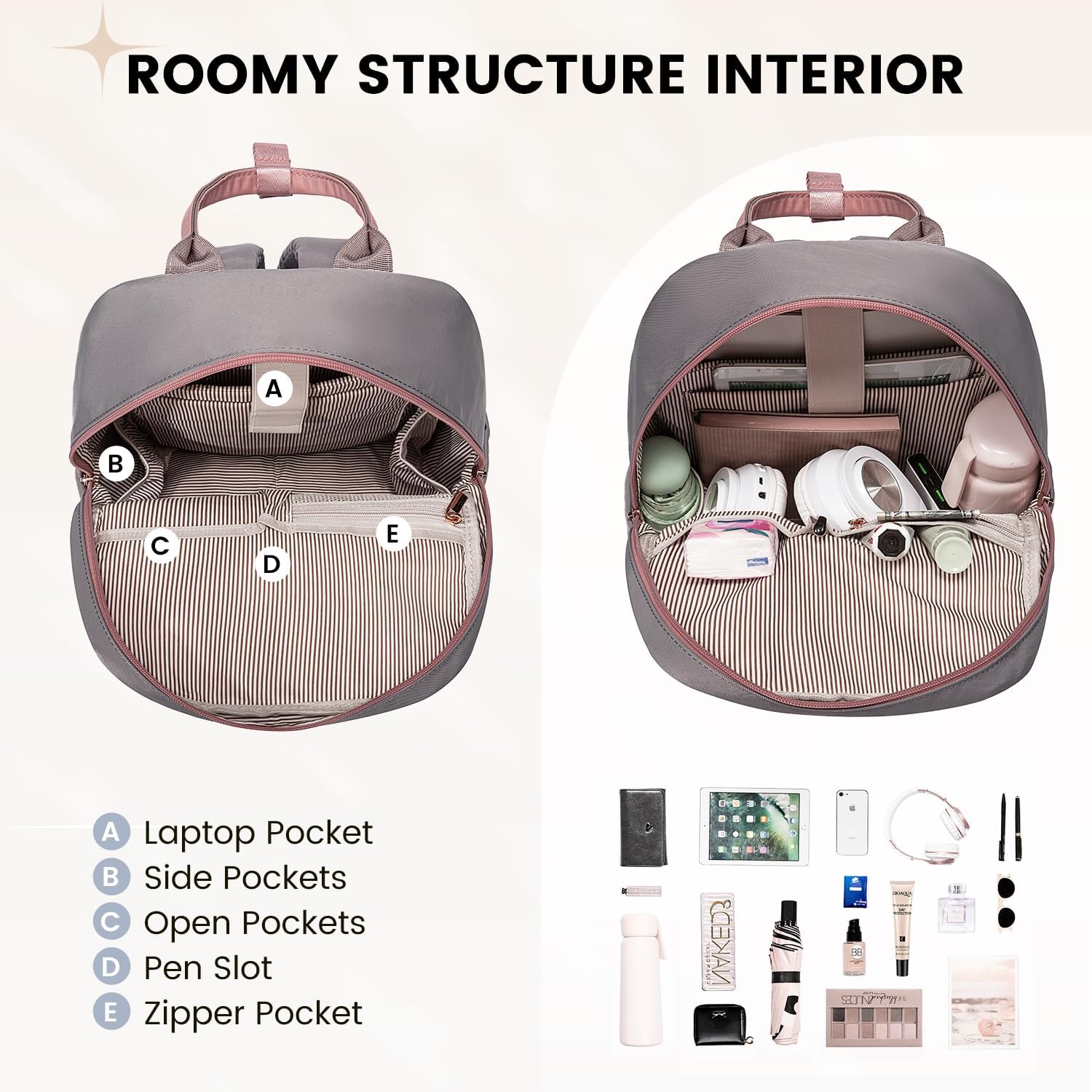 LOVEVOOK Mini Backpack for Women Stylish Waterproof Backpack Purse with USB Port, Cute Bookbag for College School Travel