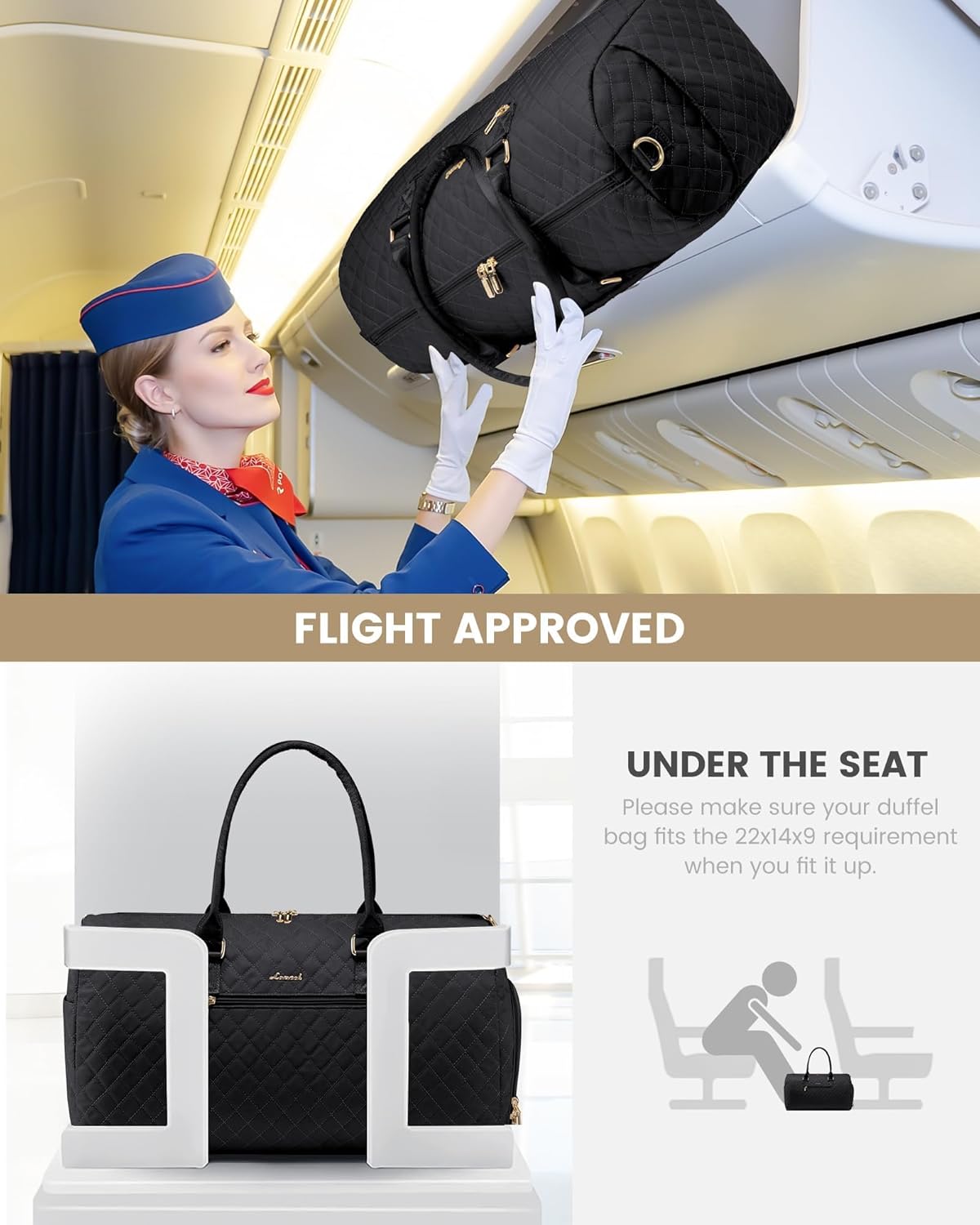 LOVEVOOK Travel Duffle Bag, Weekender Bag for Women with Toiletry Bag, Carry on Overnight Bag with Shoe Compartment, Gym Duffel Bag with Wet Pocket, Mommy Hospital Bags for Labor and Delivery