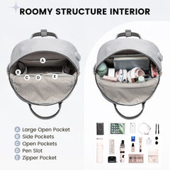 LOVEVOOK Mini Backpack for Women Stylish Waterproof Backpack Purse with USB Port, Cute Bookbag for College School Travel