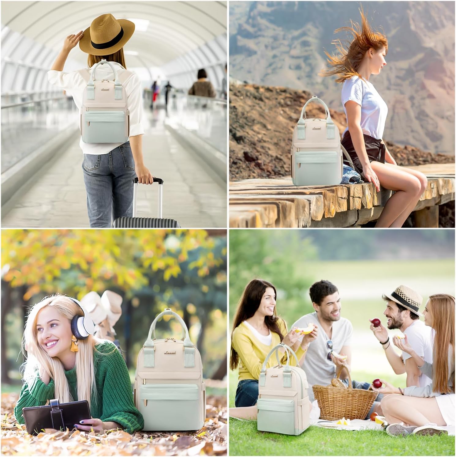 LOVEVOOK Mini Backpack for Women Stylish Waterproof Backpack Purse with USB Port, Cute Bookbag for College School Travel