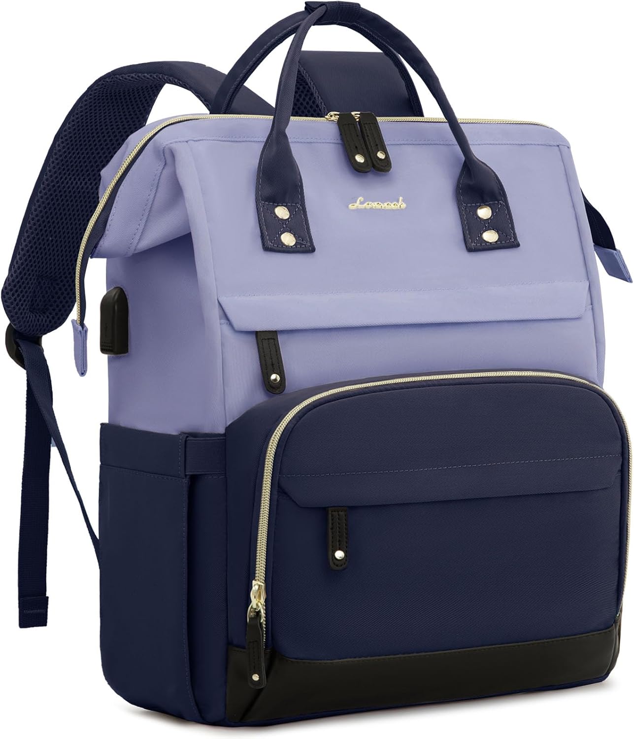 LOVEVOOK Laptop Backpack for Women, 15.6 Inch Work Business Backpacks Purse with USB Port, Large Capacity Nurse Bag College Bookbag for School, Waterproof Casual Daypack for Travel