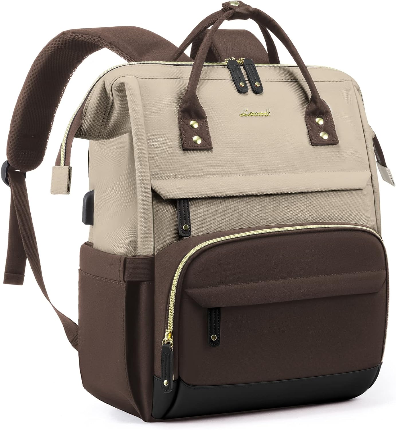 LOVEVOOK Laptop Backpack for Women, 15.6 Inch Work Business Backpacks Purse with USB Port, Large Capacity Nurse Bag College Bookbag for School, Waterproof Casual Daypack for Travel
