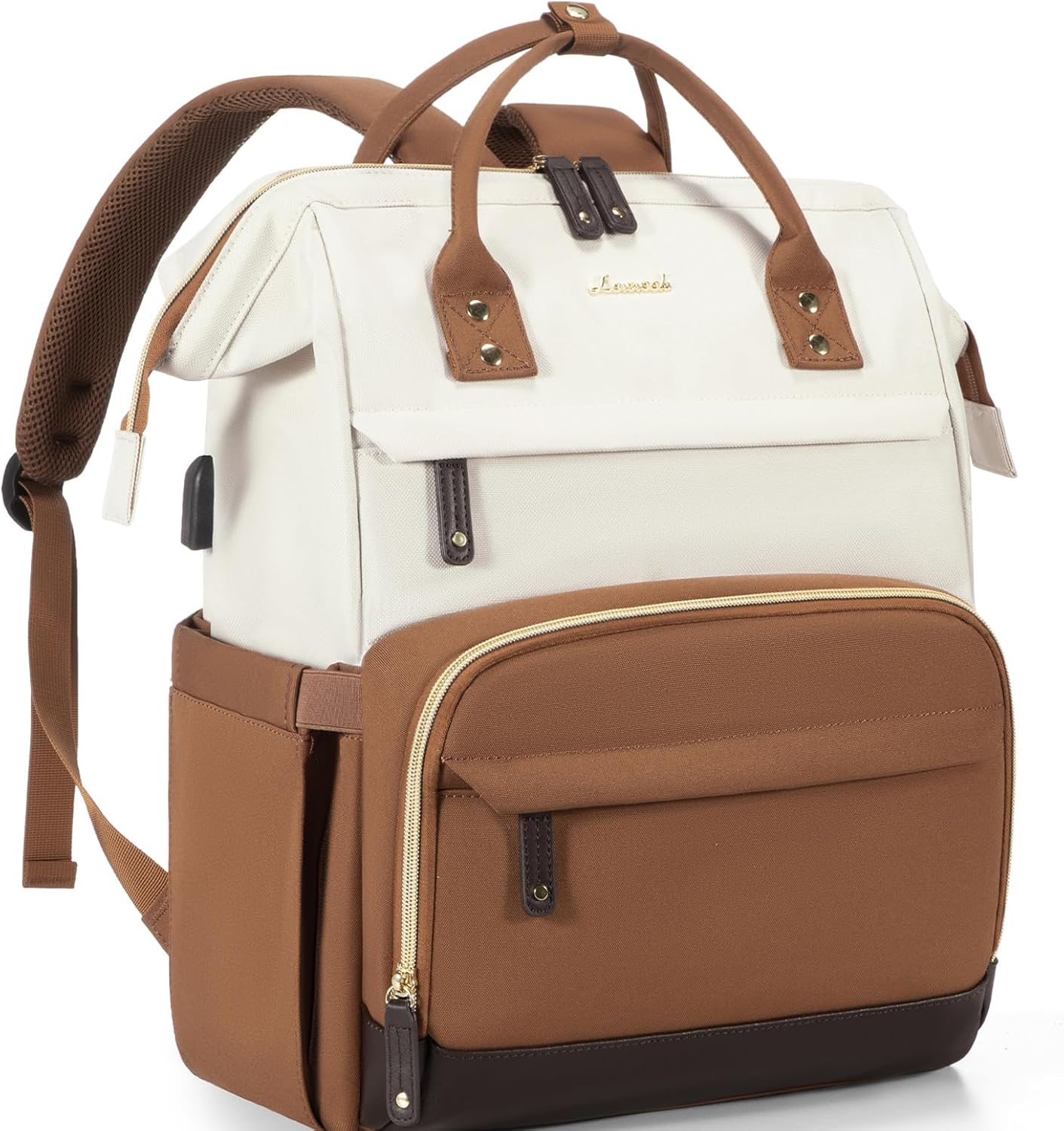 LOVEVOOK Laptop Backpack for Women, 15.6 Inch Work Business Backpacks Purse with USB Port, Large Capacity Nurse Bag College Bookbag for School, Waterproof Casual Daypack for Travel
