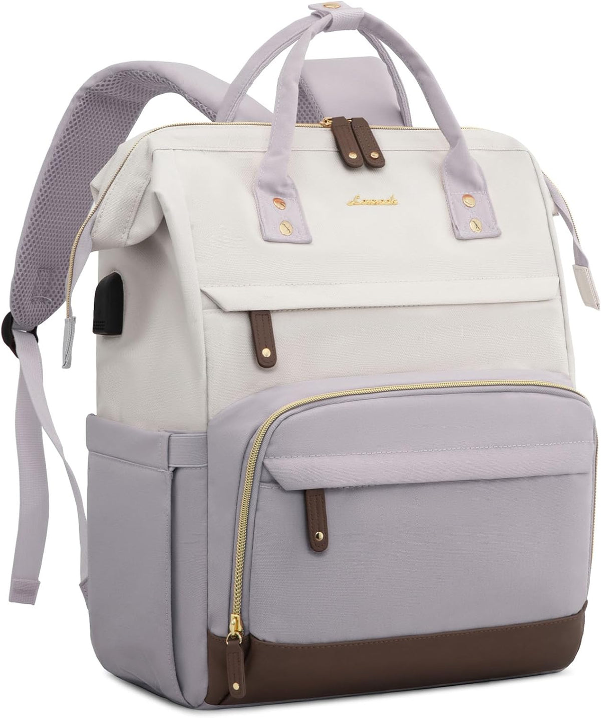 LOVEVOOK Laptop Backpack for Women, 15.6 Inch Work Business Backpacks Purse with USB Port, Large Capacity Nurse Bag College Bookbag for School, Waterproof Casual Daypack for Travel