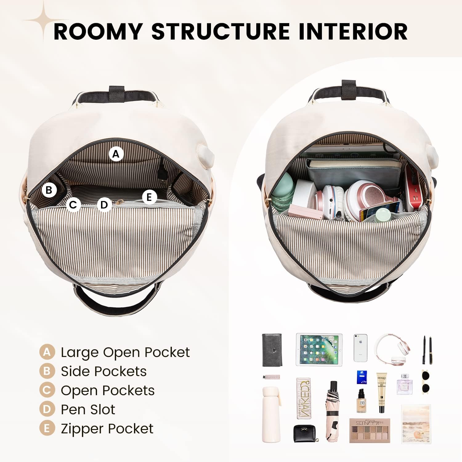 LOVEVOOK Mini Backpack for Women Stylish Waterproof Backpack Purse with USB Port, Cute Bookbag for College School Travel