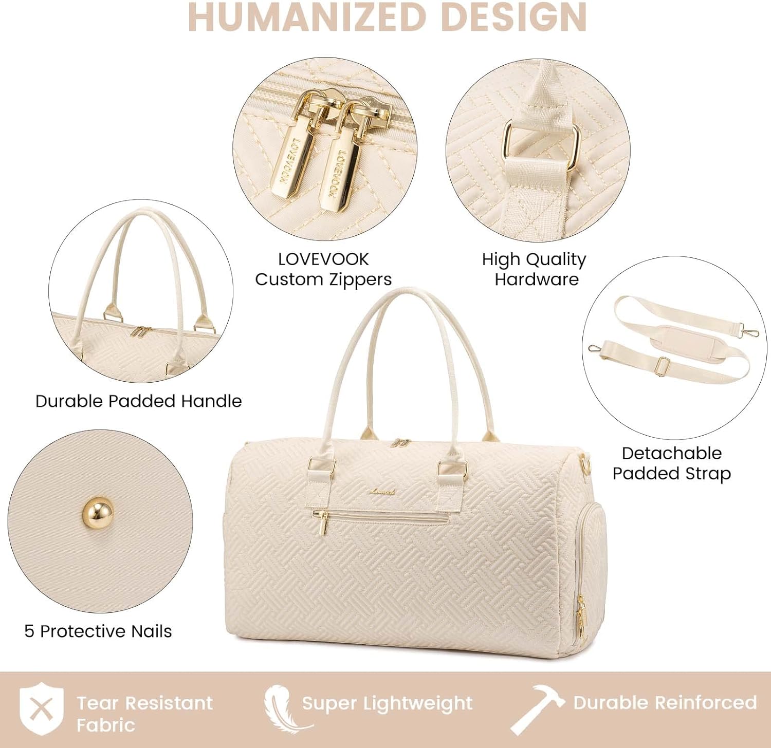 LOVEVOOK Travel Duffle Bag, Weekender Bag for Women with Toiletry Bag, Carry on Overnight Bag with Shoe Compartment, Gym Duffel Bag with Wet Pocket, Mommy Hospital Bags for Labor and Delivery