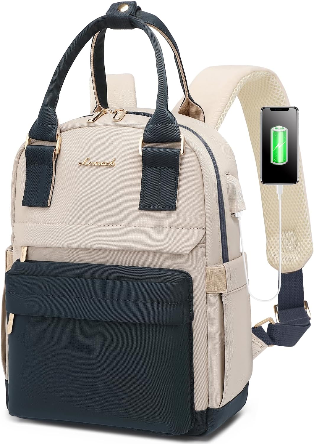LOVEVOOK Mini Backpack for Women Stylish Waterproof Backpack Purse with USB Port, Cute Bookbag for College School Travel