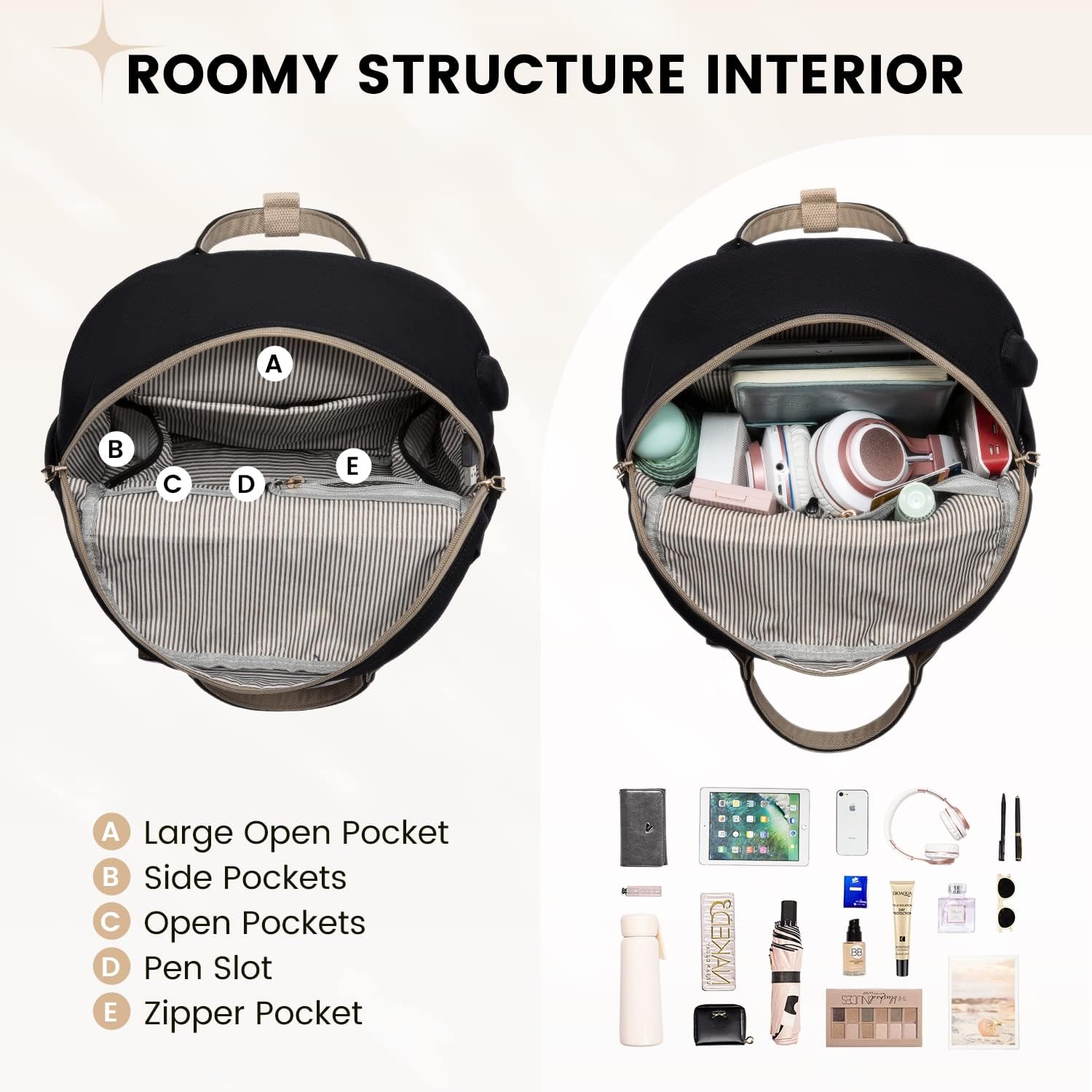 LOVEVOOK Mini Backpack for Women Stylish Waterproof Backpack Purse with USB Port, Cute Bookbag for College School Travel
