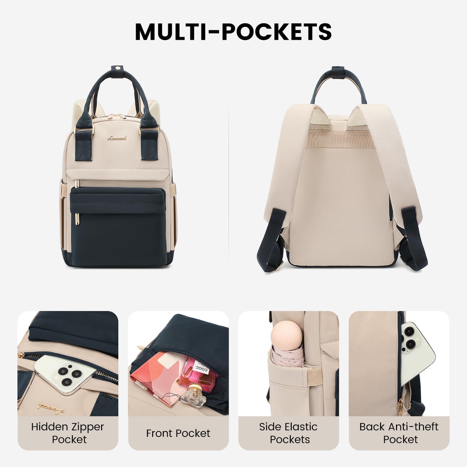 LOVEVOOK Mini Backpack for Women Stylish Waterproof Backpack Purse with USB Port, Cute Bookbag for College School Travel