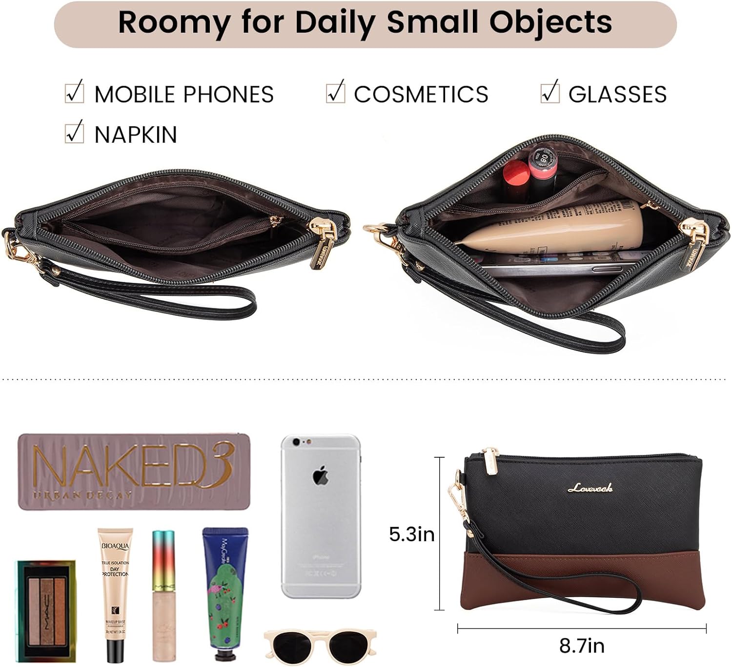LOVEVOOK Laptop Bag for Women 15.6 Inch Tote Work Professional Leather Computer Briefcase Waterproof Handbag Shoulder Large Capacity Business Teacher Office Crossbody Purse