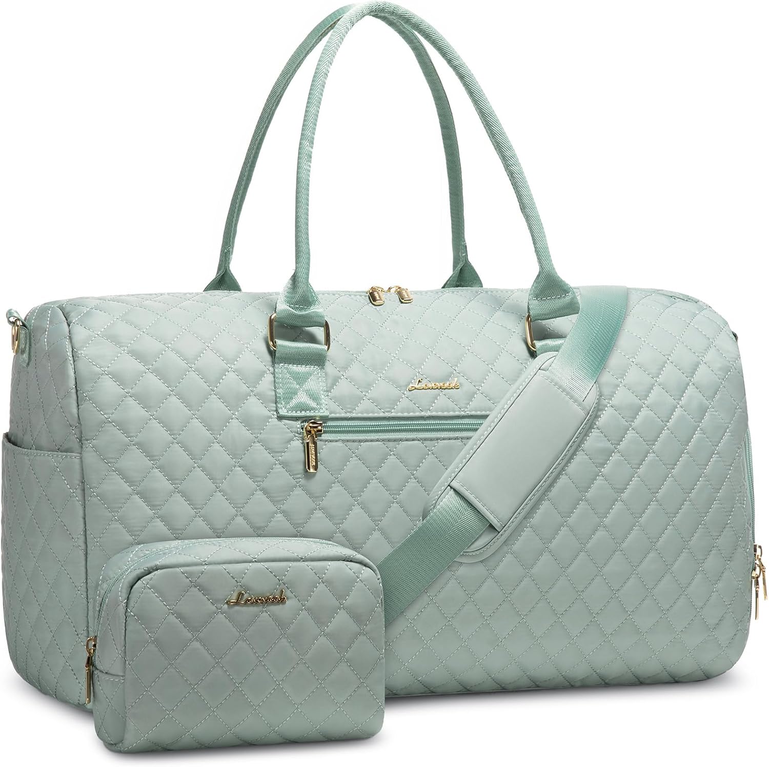 LOVEVOOK Travel Duffle Bag, Weekender Bag for Women with Toiletry Bag, Carry on Overnight Bag with Shoe Compartment, Gym Duffel Bag with Wet Pocket, Mommy Hospital Bags for Labor and Delivery