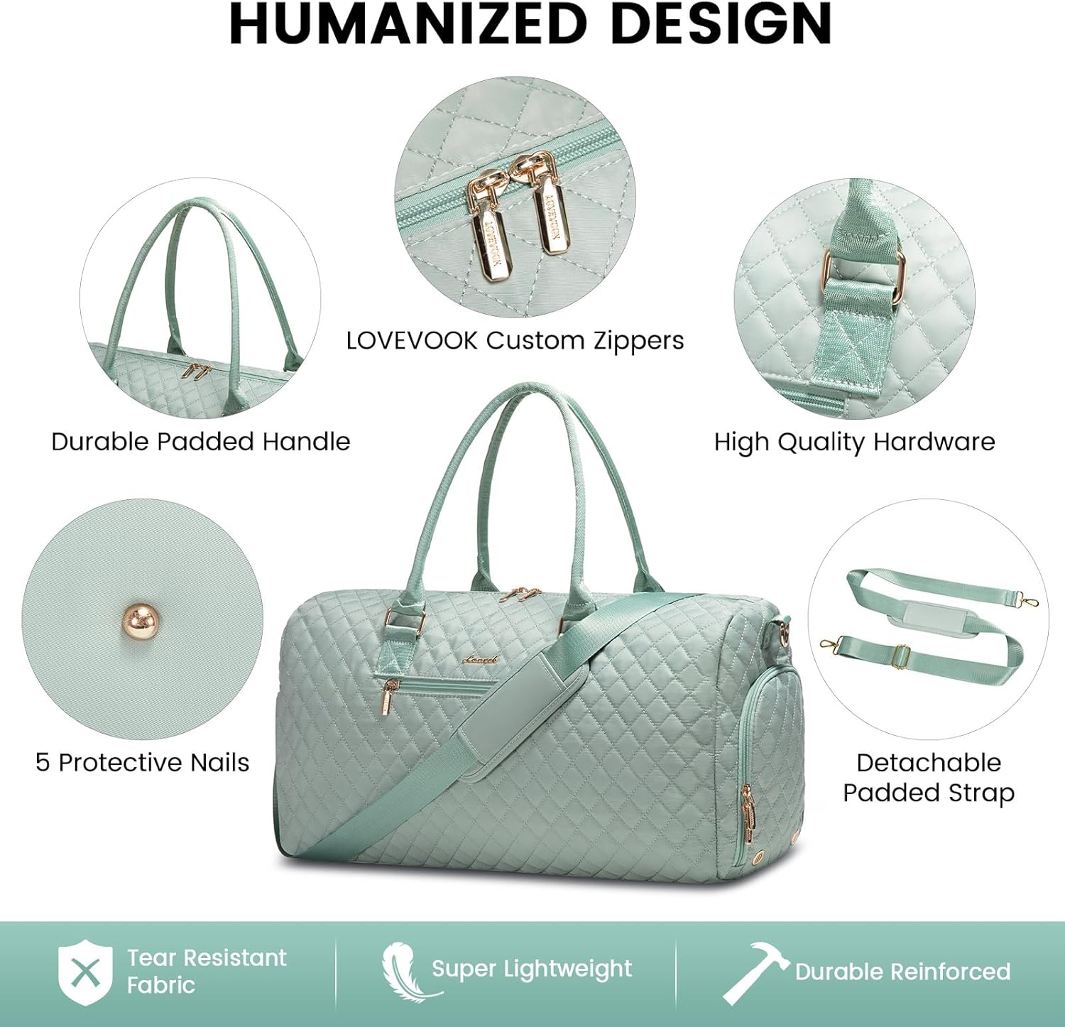 LOVEVOOK Travel Duffle Bag, Weekender Bag for Women with Toiletry Bag, Carry on Overnight Bag with Shoe Compartment, Gym Duffel Bag with Wet Pocket, Mommy Hospital Bags for Labor and Delivery