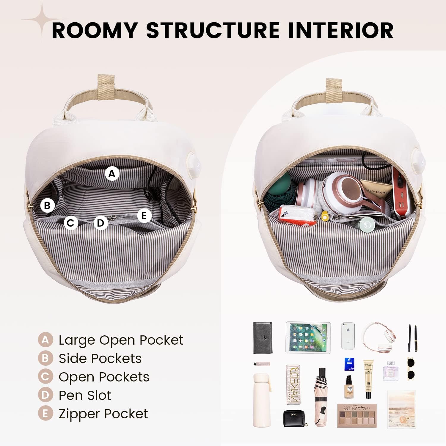 LOVEVOOK Mini Backpack for Women Stylish Waterproof Backpack Purse with USB Port, Cute Bookbag for College School Travel