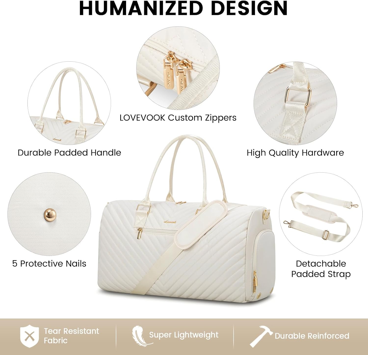LOVEVOOK Travel Duffle Bag, Weekender Bag for Women with Toiletry Bag, Carry on Overnight Bag with Shoe Compartment, Gym Duffel Bag with Wet Pocket, Mommy Hospital Bags for Labor and Delivery
