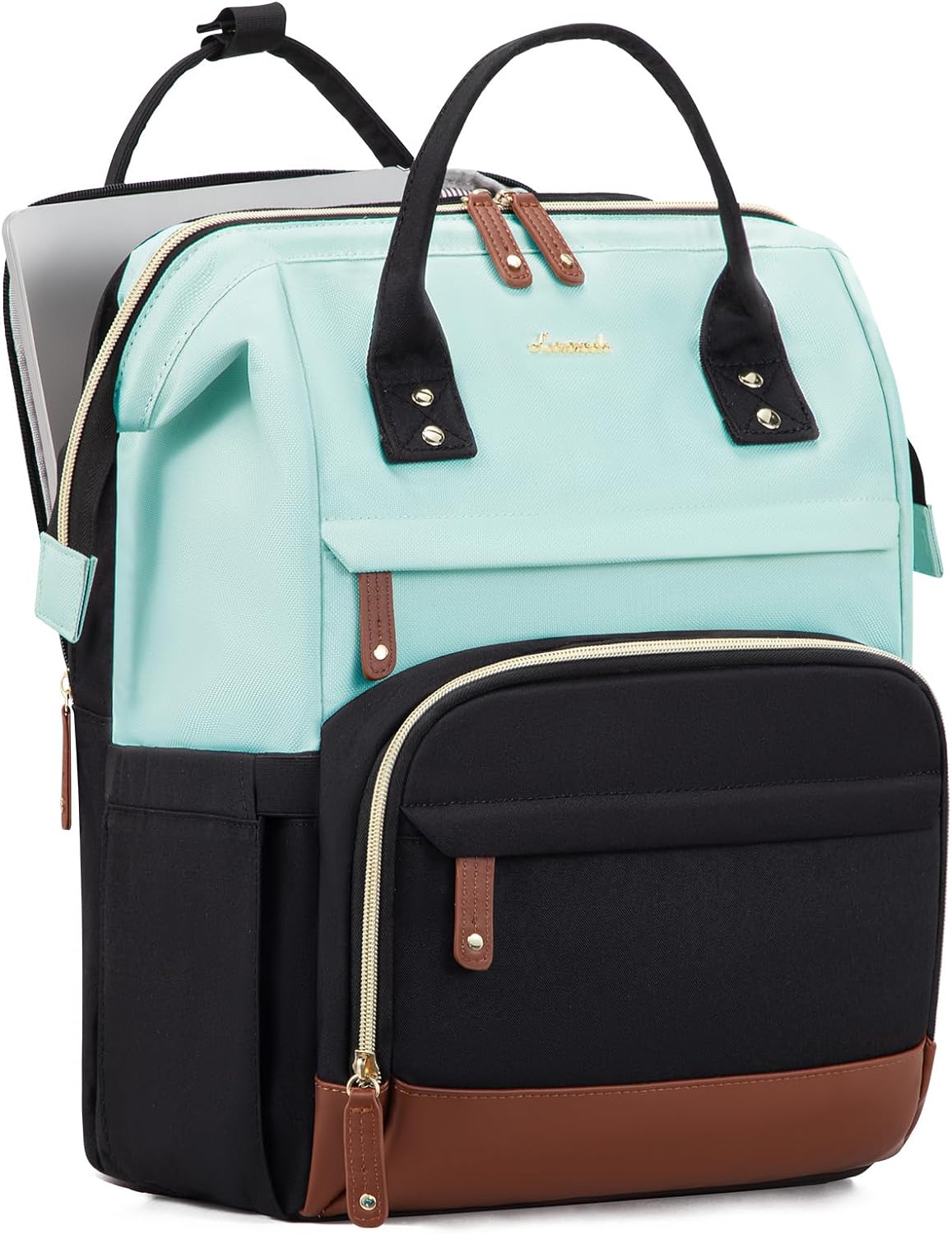 LOVEVOOK Laptop Backpack for Women, 15.6 Inch Work Business Backpacks Purse with USB Port, Large Capacity Nurse Bag College Bookbag for School, Waterproof Casual Daypack for Travel