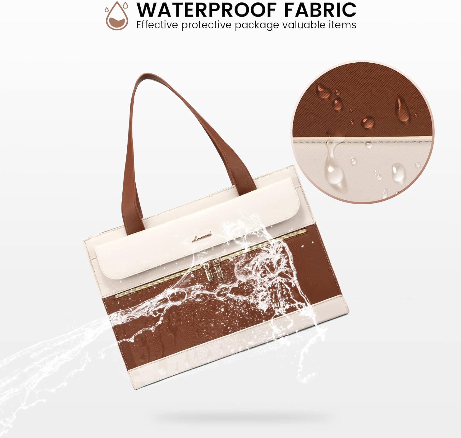 LOVEVOOK Laptop Bag for Women 15.6 Inch Tote Work Professional Leather Computer Briefcase Waterproof Handbag Shoulder Large Capacity Business Teacher Office Crossbody Purse