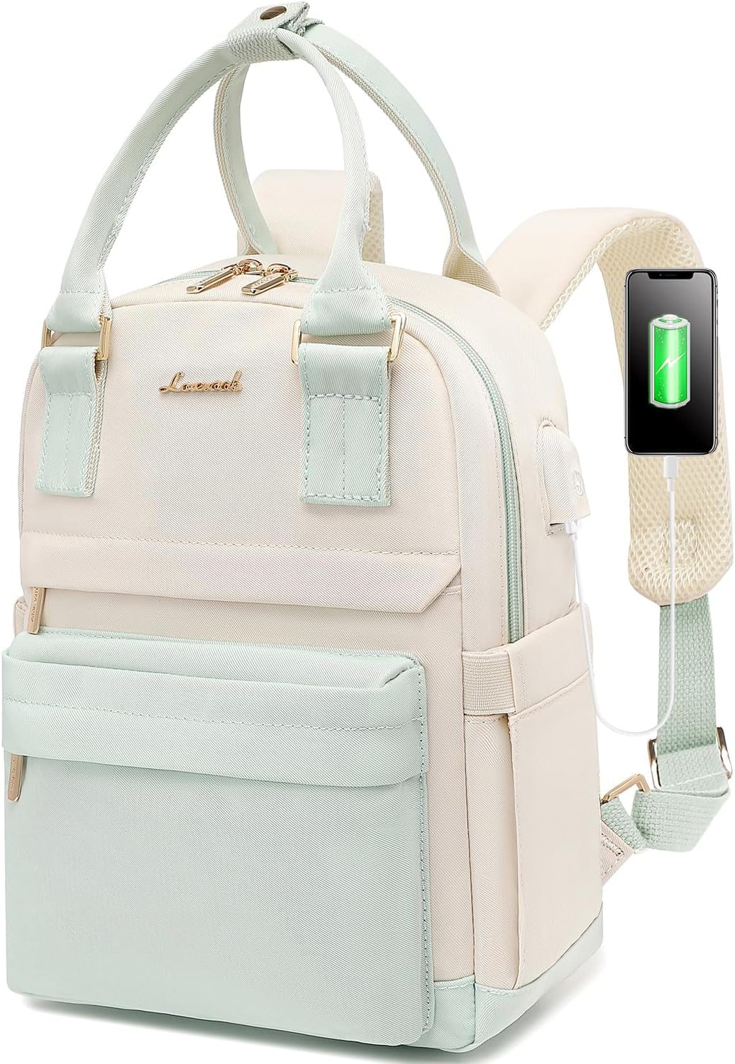 LOVEVOOK Mini Backpack for Women Stylish Waterproof Backpack Purse with USB Port, Cute Bookbag for College School Travel