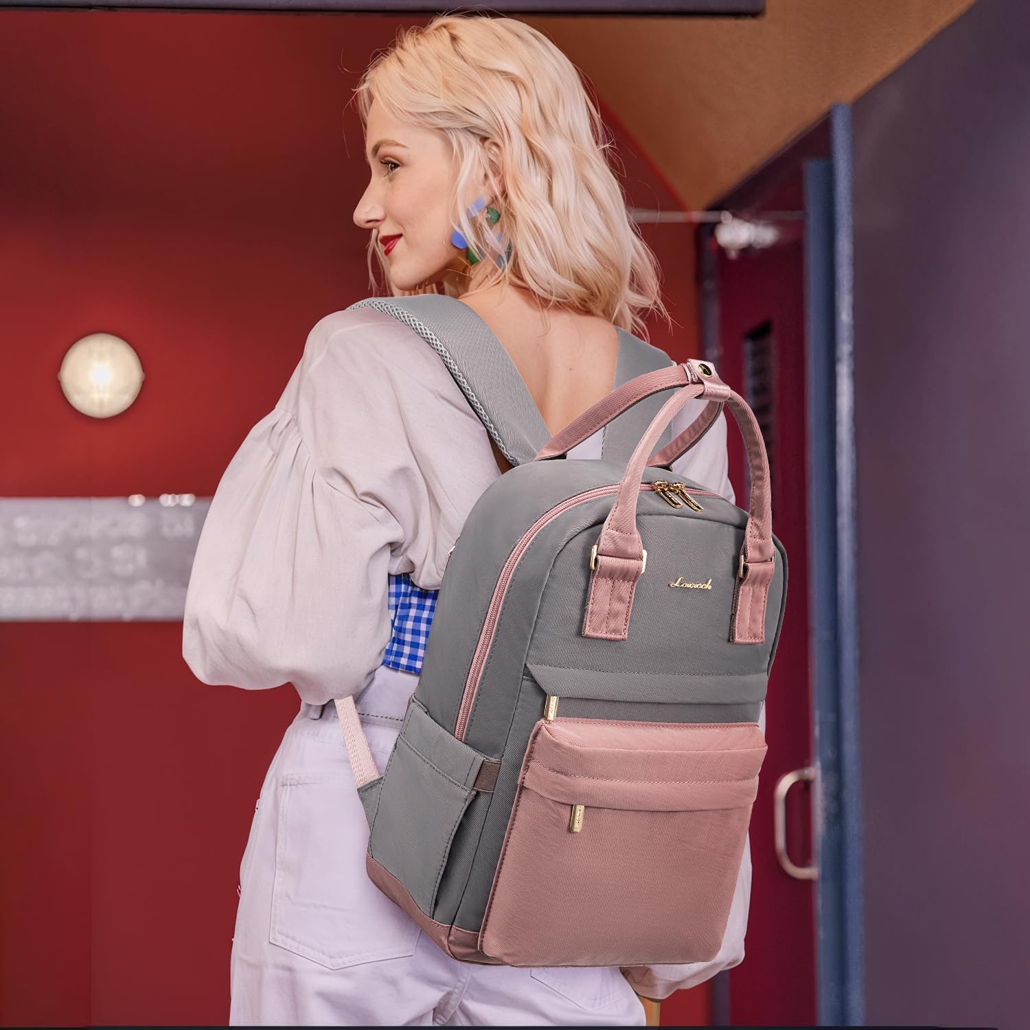 LOVEVOOK Mini Backpack for Women Stylish Waterproof Backpack Purse with USB Port, Cute Bookbag for College School Travel