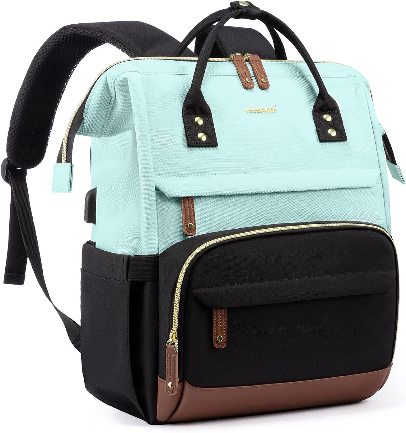 LOVEVOOK Laptop Backpack for Women, 15.6 Inch Work Business Backpacks Purse with USB Port, Large Capacity Nurse Bag College Bookbag for School, Waterproof Casual Daypack for Travel