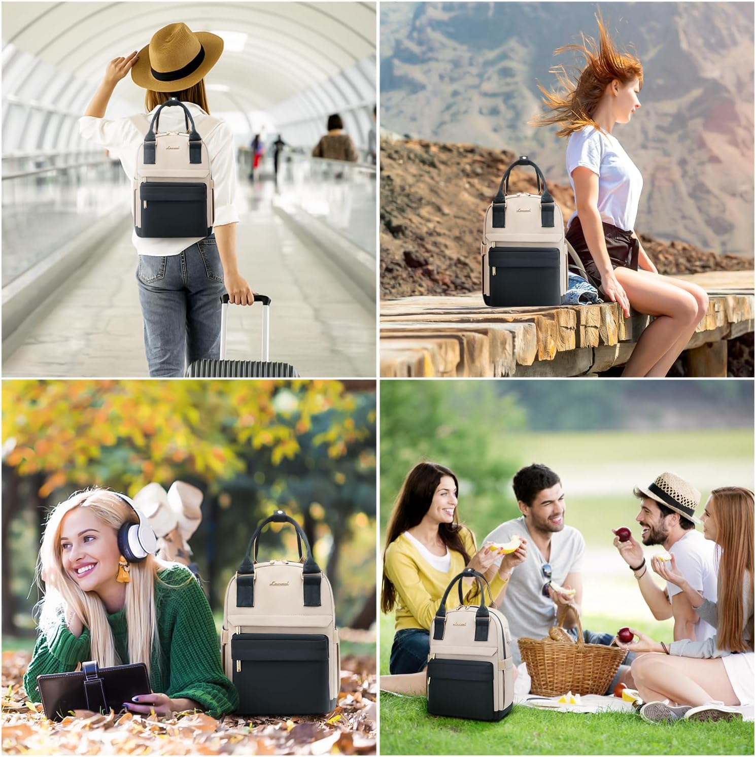 LOVEVOOK Mini Backpack for Women Stylish Waterproof Backpack Purse with USB Port, Cute Bookbag for College School Travel