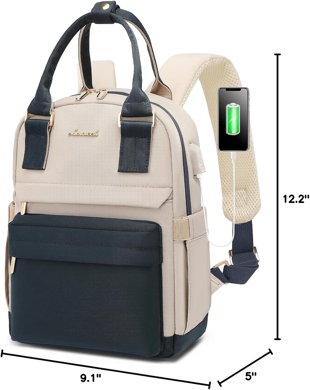 LOVEVOOK Mini Backpack for Women Stylish Waterproof Backpack Purse with USB Port, Cute Bookbag for College School Travel