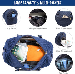 LOVEVOOK Travel Duffle Bag, Weekender Bag for Women with Toiletry Bag, Carry on Overnight Bag with Shoe Compartment, Gym Duffel Bag with Wet Pocket, Mommy Hospital Bags for Labor and Delivery