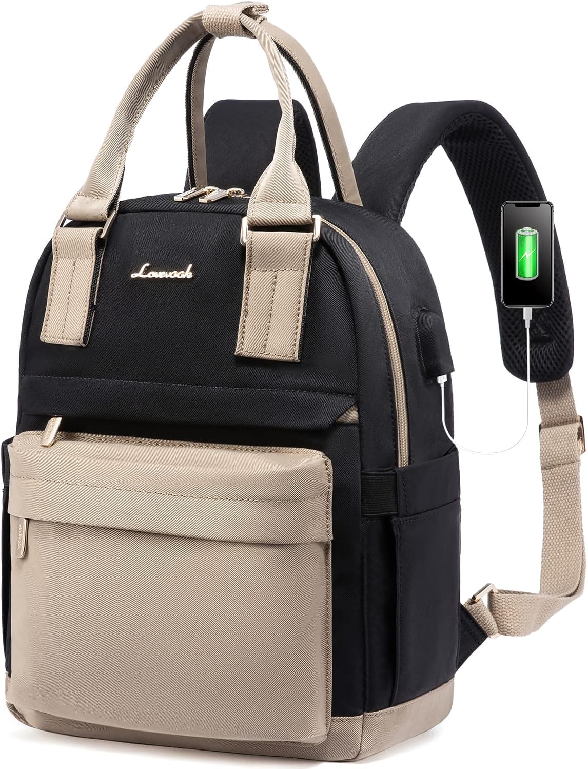 LOVEVOOK Mini Backpack for Women Stylish Waterproof Backpack Purse with USB Port, Cute Bookbag for College School Travel